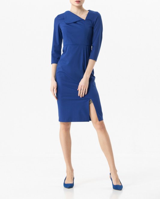 Сукня-футляр синя класична