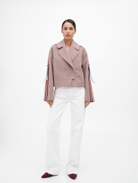 Бомбер коричневый с лампасами Бомбер коричневый с лампасами