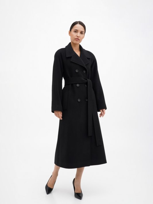 Пальто чорне реглан 