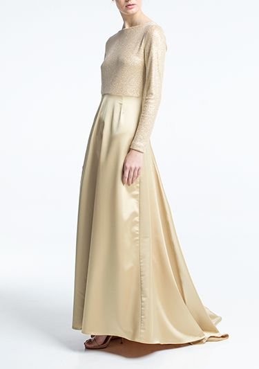 Платье золотое со шлейфом Фото 8