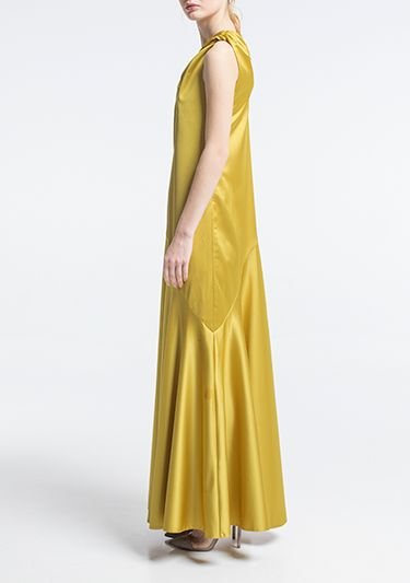  Платье желтое в греческом стиле Фото 3