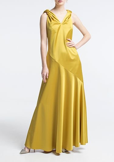  Платье желтое в греческом стиле Фото 5