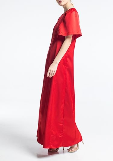  Платье красное свободного кроя Фото 7