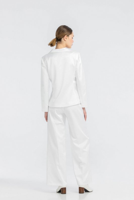 Белые атласные брюки  Фото 3