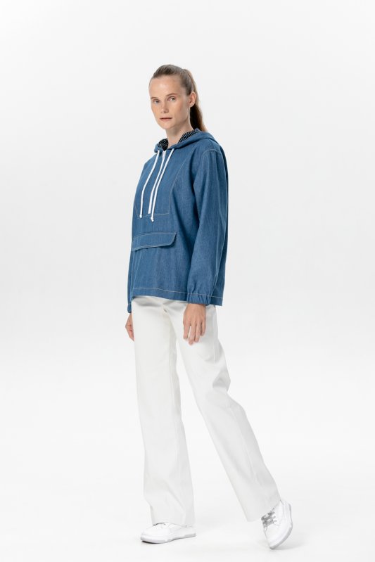 Джинсова куртка з капюшоном  Фото 2