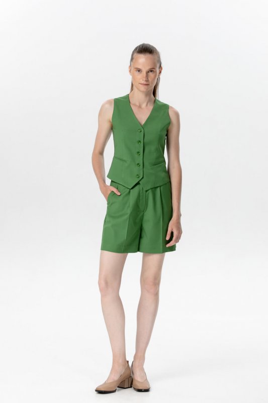 Зеленая костюмная жилетка Фото 2