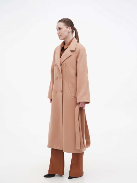 Пальто світло-коричневе реглан Фото 3