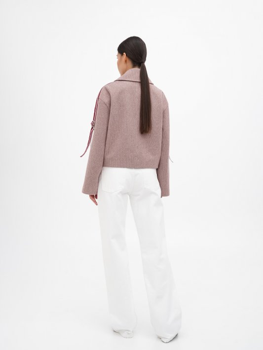 Бомбер коричневый с лампасами Фото 3 Бомбер коричневый с лампасами Фото 3