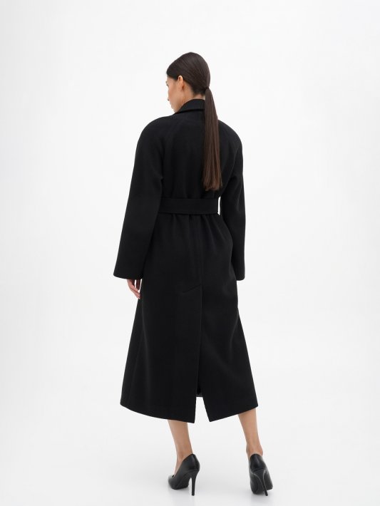 Пальто чорне реглан  Фото 4