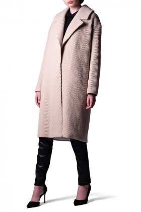 Прямое пальто (ёлка однотонная)
